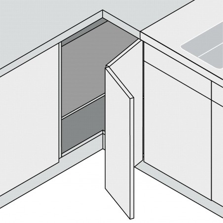 BLUM CLIP spojnica za preklopna vrata 60°, s oprugom, vijci