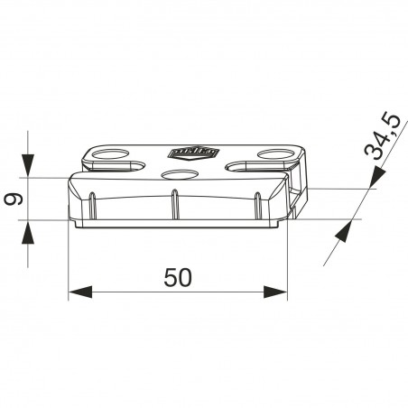 MACO upadnica i.S PVC 12/20-13, KÖMMERLING/SALAMANDER/VEKA, srebrna (96656)