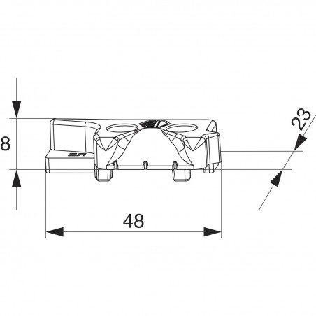 MACO MM upadnica PVC 12/20-13, GEALAN/IVAPER/KÖMMERLING, desno, srebrna (356397)