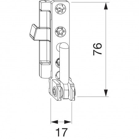 MACO kutni ležaj DT130, 4/15 mm, desni, 130 kg. srebrna (55492)