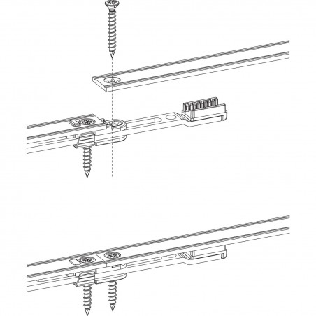 MACO MM pokrovni profil za utor, D1400 mm, srebrni (364686)