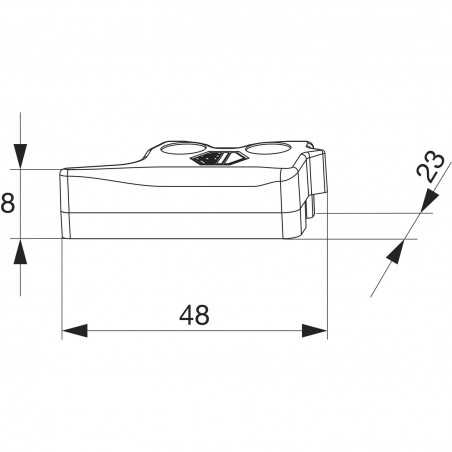 MACO MM upadnica podizača PVC 12/20-13, ALUPLAST, lijevo, srebrna (356324)