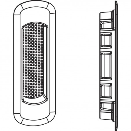 MACO HS ukopna ručka kratka 110 x 36 mm, upuš. 13 mm, alu bijela (358339)