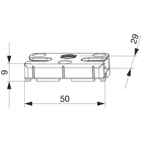 MACO upadnica iS PVC 12/20-13, REHAU/OSMOPANE/VIVA PLAST, srebr. (96570)