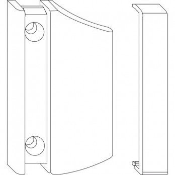 MACO ručkica za balkonska vrata LIGHT 10600 dulj. 71mm, plastika smeđa RAL 8019