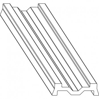 MACO Fiber-Therm nasadna vodilica za fiksno krilo 1500x42 mm GFK srebrna 454792