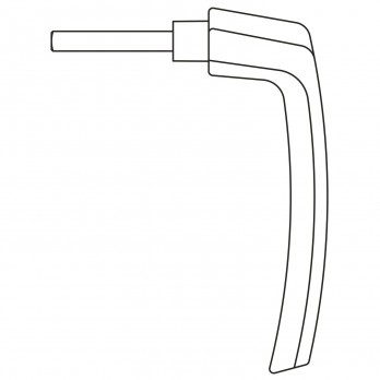 MACO poluoliva utična HARMONY, trn 7x43 mm, aluminij šampanj. eloksirana