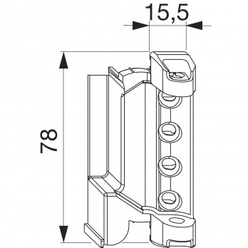 MACO ležaj škara DT130 4/18-9 mm, 130 kg, lijeva, srebrni (202542)