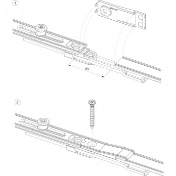 MACO MM adapter za ravni urez srebrni (352980)