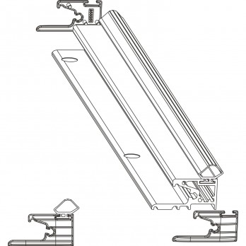 MACO HS brtvena vodilica, razmak krila 23 mm, 5000 mm, srebrne boje (101306)