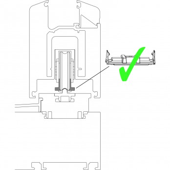 MACO HS oslonac za kotačiće 300/400 kg za plastične profile, srebrni (363495)