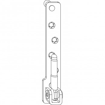 MACO kutni ležaj 220 kg PVC, 12/20 mm, noseći klin 9 mm, bijela, LI