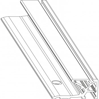 MACO HS brtvena vodilica PVC, razmak krila 28 mm, duljina 3500 mm srebrna