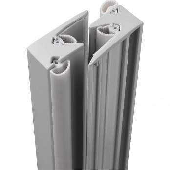 MACO HS brvene vodilice - set PVC, razmak krila 28 mm, duljina 2500 mm srebrne
