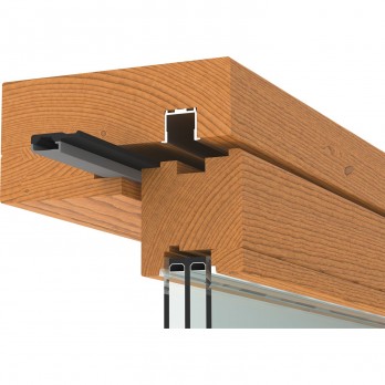 MACO HS brvene vodilice - set PVC, razmak krila 28 mm, duljina 2500 mm srebrne