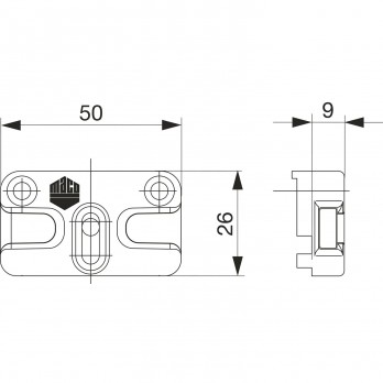 MACO upadnica iS PVC 12/20-13, KÖMMERLING 88+, +1mm, srebr. (364697)