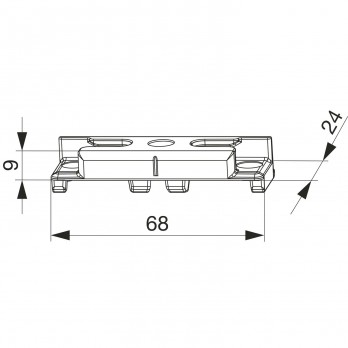 MACO upadnica iS PVC 12/21-13, INOUTIC/THYSSEN, srebr. (370207)