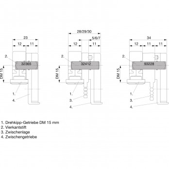 MACO međupogon, trn -3,5 mm, utor 4 mm, preklop 15 mm, 9V (10945)