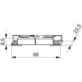 MACO upadnica iS PVC 12/20- 9, TROCAL/DELTAPLAST, srebr. (96573)
