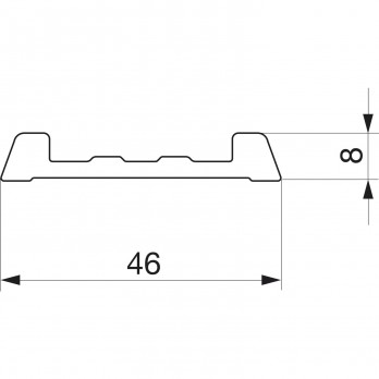 MACO Fiber-Therm nasadna vodilica za pokretno krilo, 5000 mm, GFK srebrna 454798