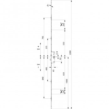 MFM brava MACO G-TS PT u brav., DM 65 mm,čeona pl. 2400 x 16 x 3 mm četvr., sr.