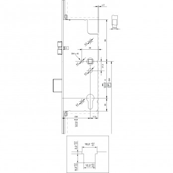 MFM brava MACO Z-TS PT u brav., DM 80 mm, čeona pl. 2400 x 16 x 3 mm četvr., sr.