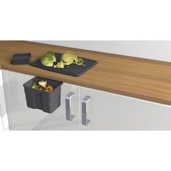 NINKA ovjesna posuda za otpad biobin,227x165x170, 4,2 litra, plast. tamno siva