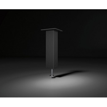 Barska konzola Capri, ravna, 50 x 50 mm, visina 170 mm, crni aluminij