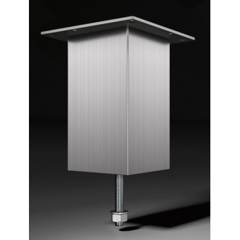 Bar konzola Jumbo ravna, visina 170 mm, aluminij efekt nehrđajućeg čelika