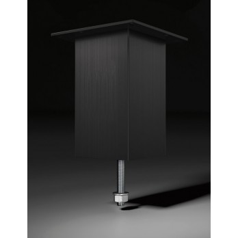 Bar konzola Jumbo ravna, visina 170 mm, aluminij crni