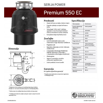 IN-SINK-ERATOR PREMIUM 550 EC drobilica otpada