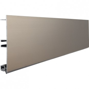 Aluminijski sokl S10, V:100 mm, D:4000 mm, efekt nehrđ.čelika