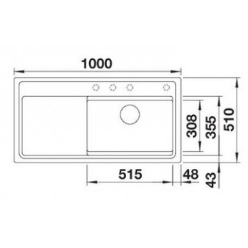 BLANCO ETAGON XL 6 S InFino  sudoper SILGRANIT, pribor inox nosači, s dalj. upr.