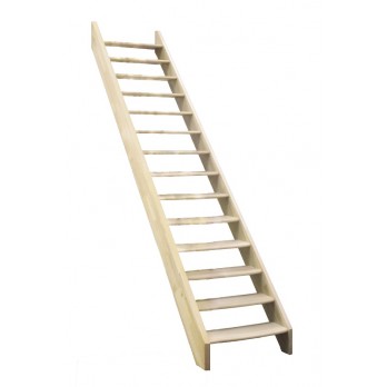 Montažne stepenice Classic ravne smreka 29605