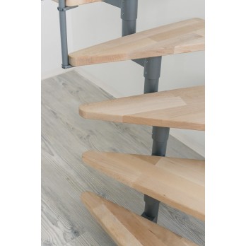 Montažne stepenice Style crno / bukva, zavojite 29350