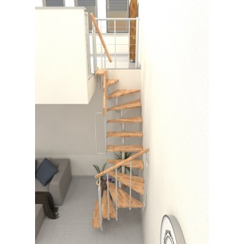 Montažne stepenice Joker Thurn 180 bijelo / bukva, zavojite