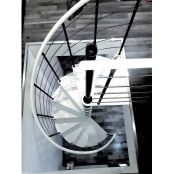 Spiralne montažne stepenice Venezia Crno / Bijelo Ø 140