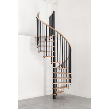 Spiralne montažne stepenice Spiral Wood Black 160 bukva 27683