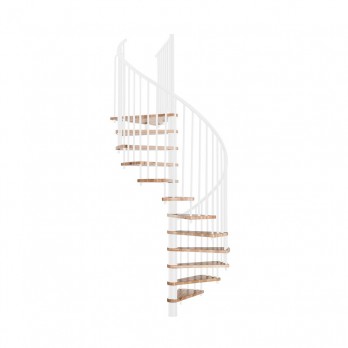 Spiralne montažne stepenice Spiral Smart Ø 120 cm bijelo/bukva