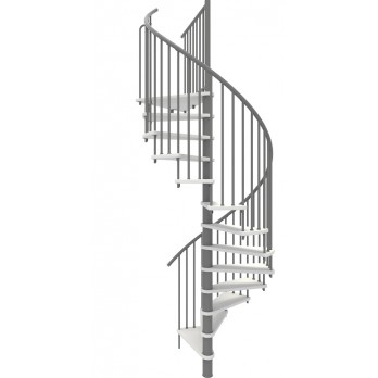 Spiralne montažne stepenice Spiral Smart Ø 140 sivo / bijelo
