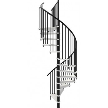 Spiralne montažne stepenice Spiral Smart Ø 140 crno / bijelo