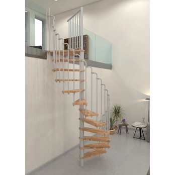 Spiralne montažne stepenice Paris Ø 140 bijelo / bukva 27583