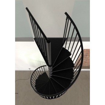 Spiralne montažne stepenice Rondo Smart Ø 140 crno