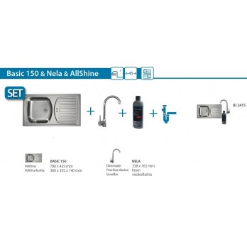 SET Alveus Basic 150 sudoper + Nela slavina + AllShine