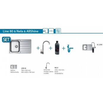 SET Alveus Line 80 sudoper + Nela slavina + AllShine