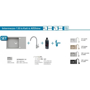 SET Alveus Intermezzo 130 sudoper + Kati slavina + AllShine