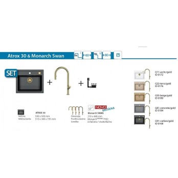 SET Alveus Atrox 30 sudoper + Monarch Swan Bronze slavina