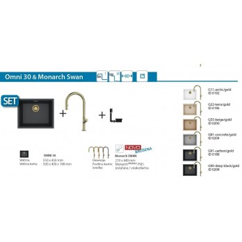 SET Alveus Omni 30 sudoper + Monarch Swan Gold slavina