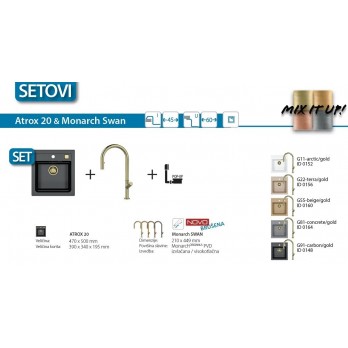 SET Alveus Atrox 20 sudoper + Monarch Swan Gold slavina