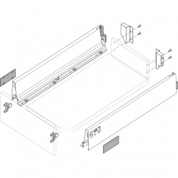 BLUM TANDEMBOX antaro SET visina M, BLUMOTION M, 65kg, ND 600, svilenobijela
